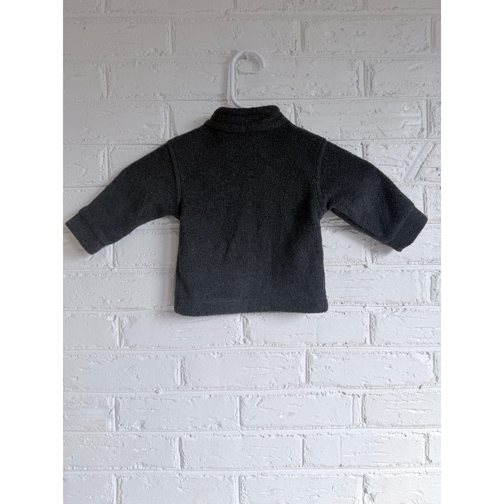 Columbia Kids Fleece Jacket Charcoal Gray Full Zip Baby 3-6 Months - Picture 2 of 5